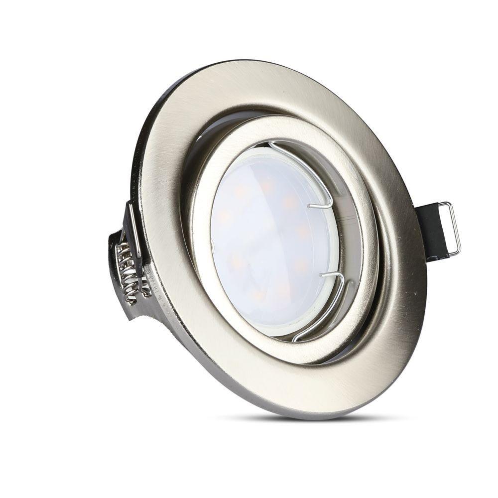 VT-4444 5W GU10 SPOT LIGHT WITH FITTING-SATIN NICKEL BODY 3000K 3PCS/PACK