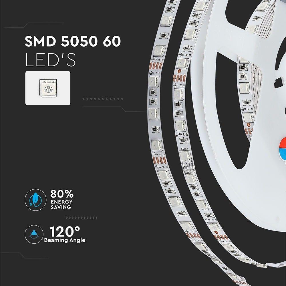 VT-5050-60 10W/M LED STRIP LIGHT 3000k SET IP20 (5M/ROLL)