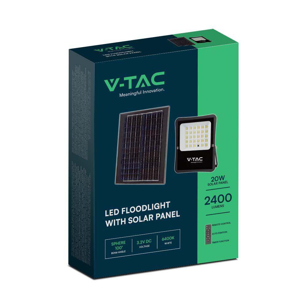 VT-55300 300W LED SOLAR FLOODLIGHT 6400K