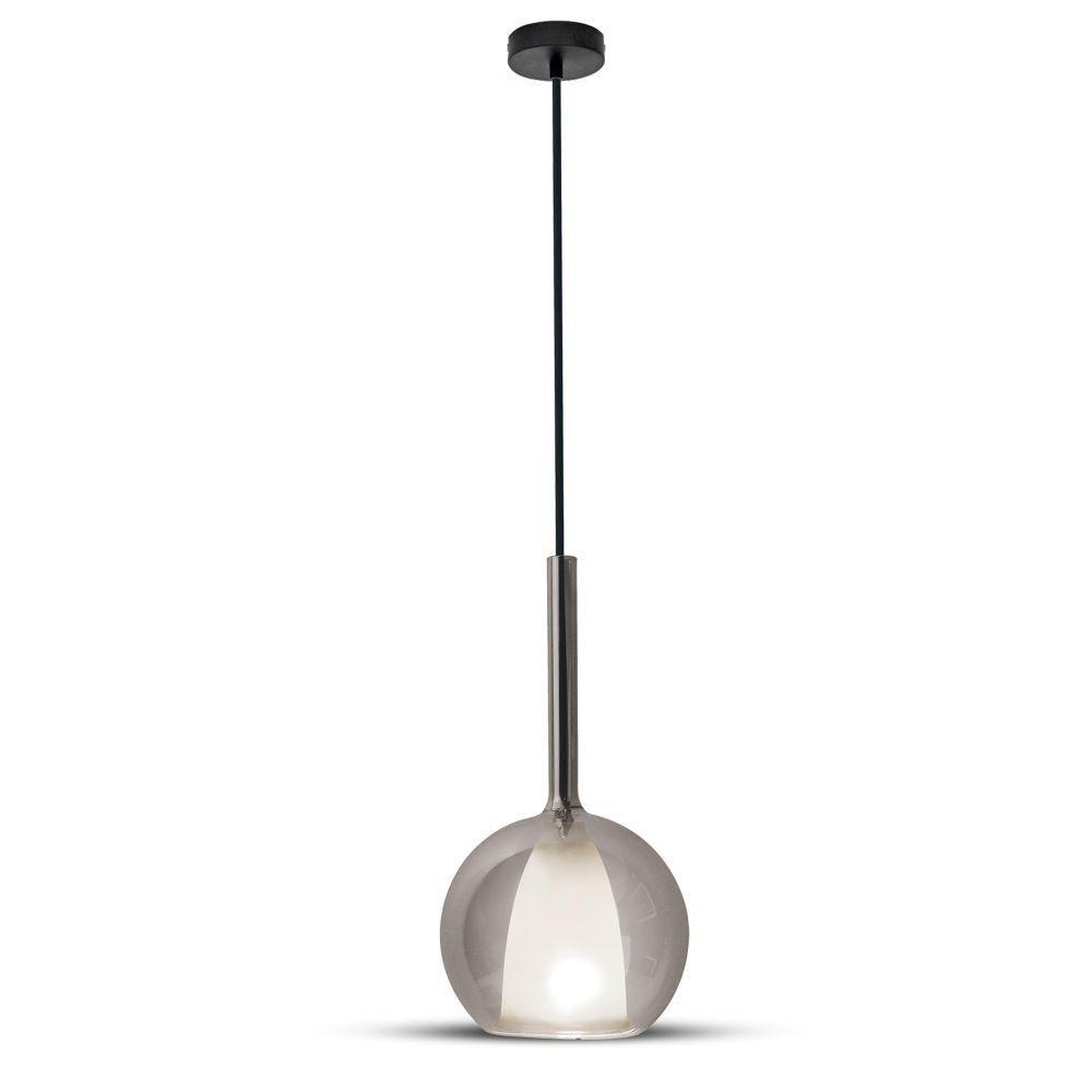 VT-7181 DOUBLE GLASS-GUNGREY+WHITE PENDANT LIGHT(E27) D:180