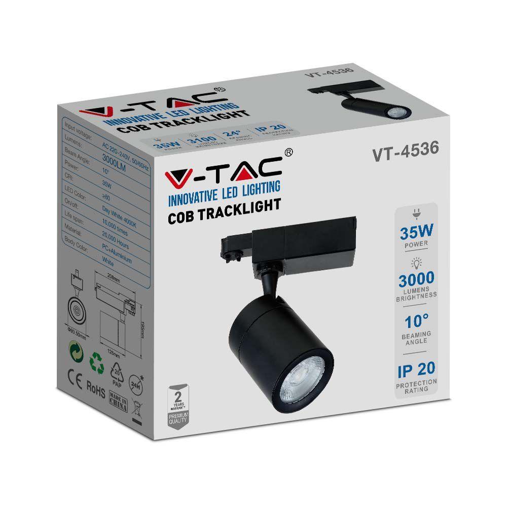 VT-4536 35W LED TRACKLIGHT 3000K BLACK BODY