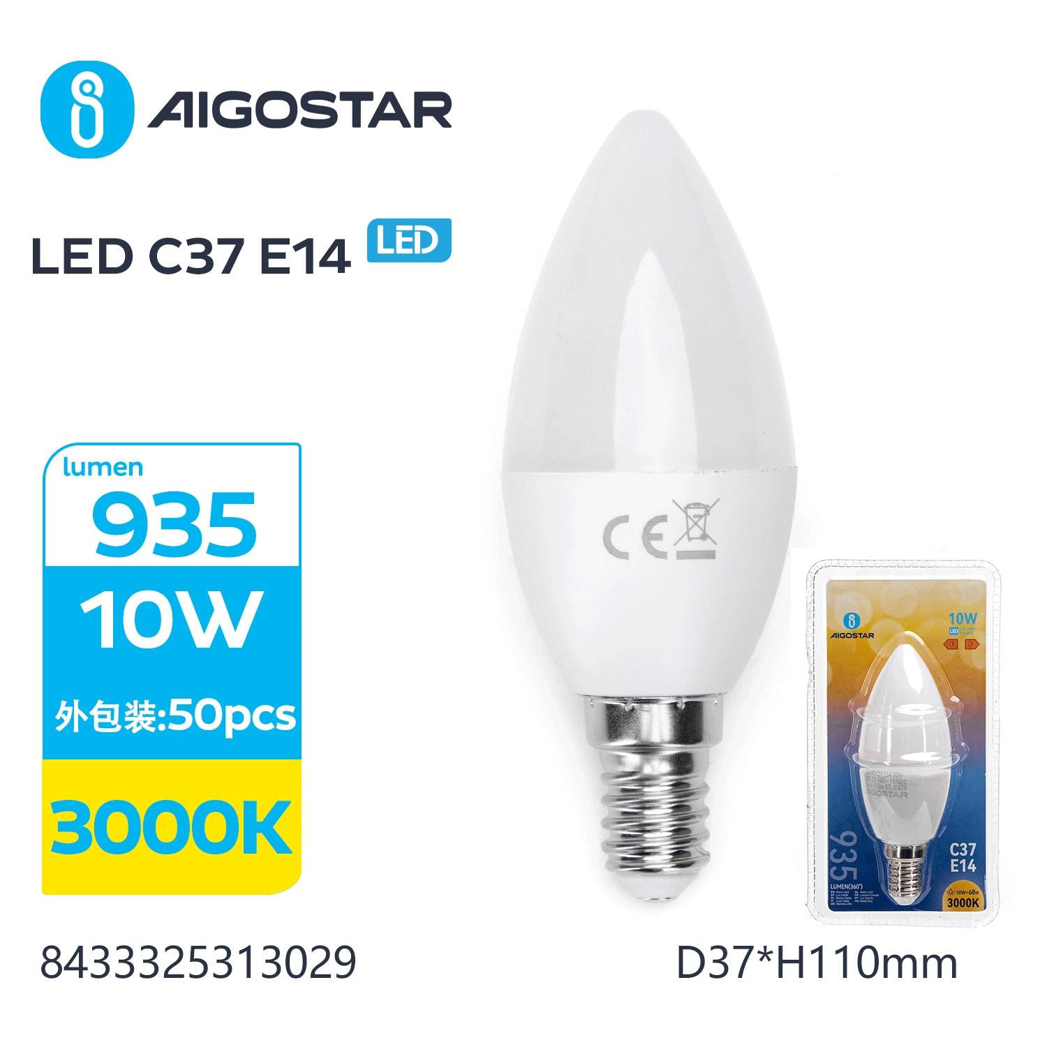 LED E14 10W C37