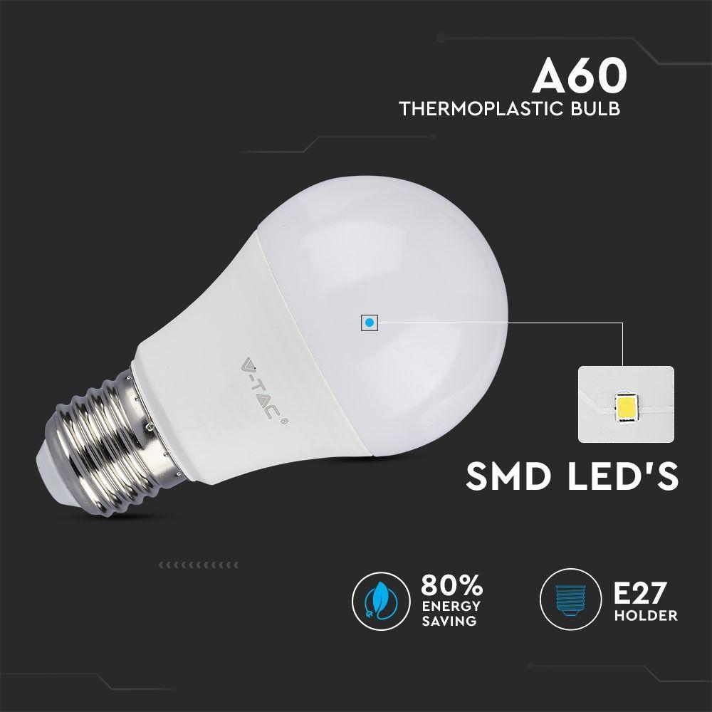 VT-2112 11W A60 LED PLASTIC BULB 6400K E27