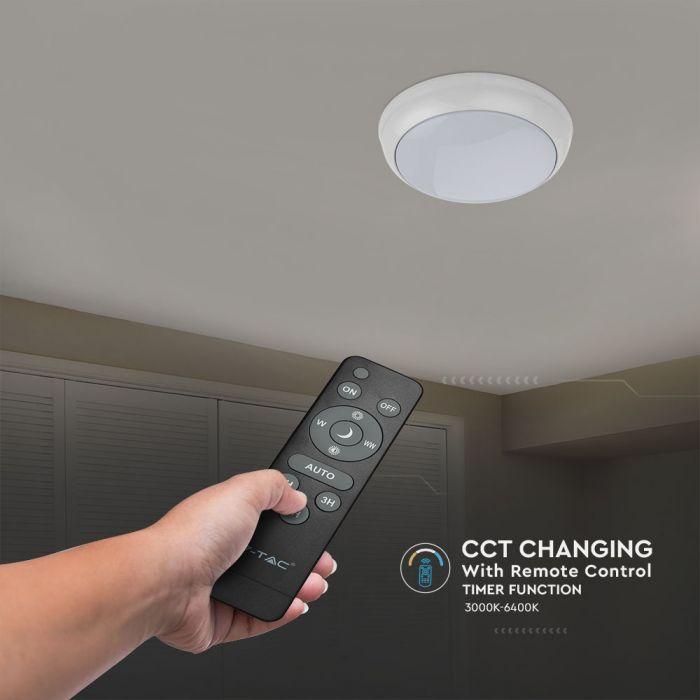 VT-8415 15W LED SOLAR CEILING LIGHT RF CONTROL CCT:3IN1 IP65