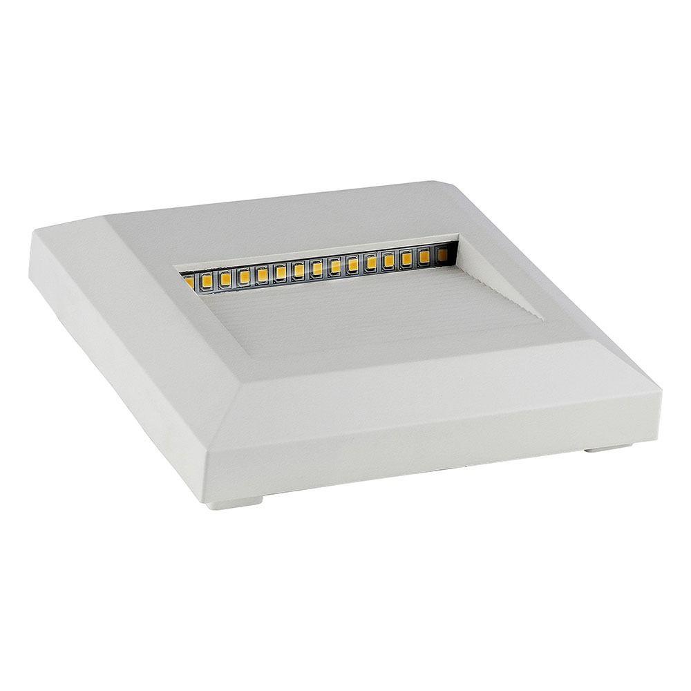 VT-1152 2W LED STEP LIGHT 3000K WHITE BODY SQUARE