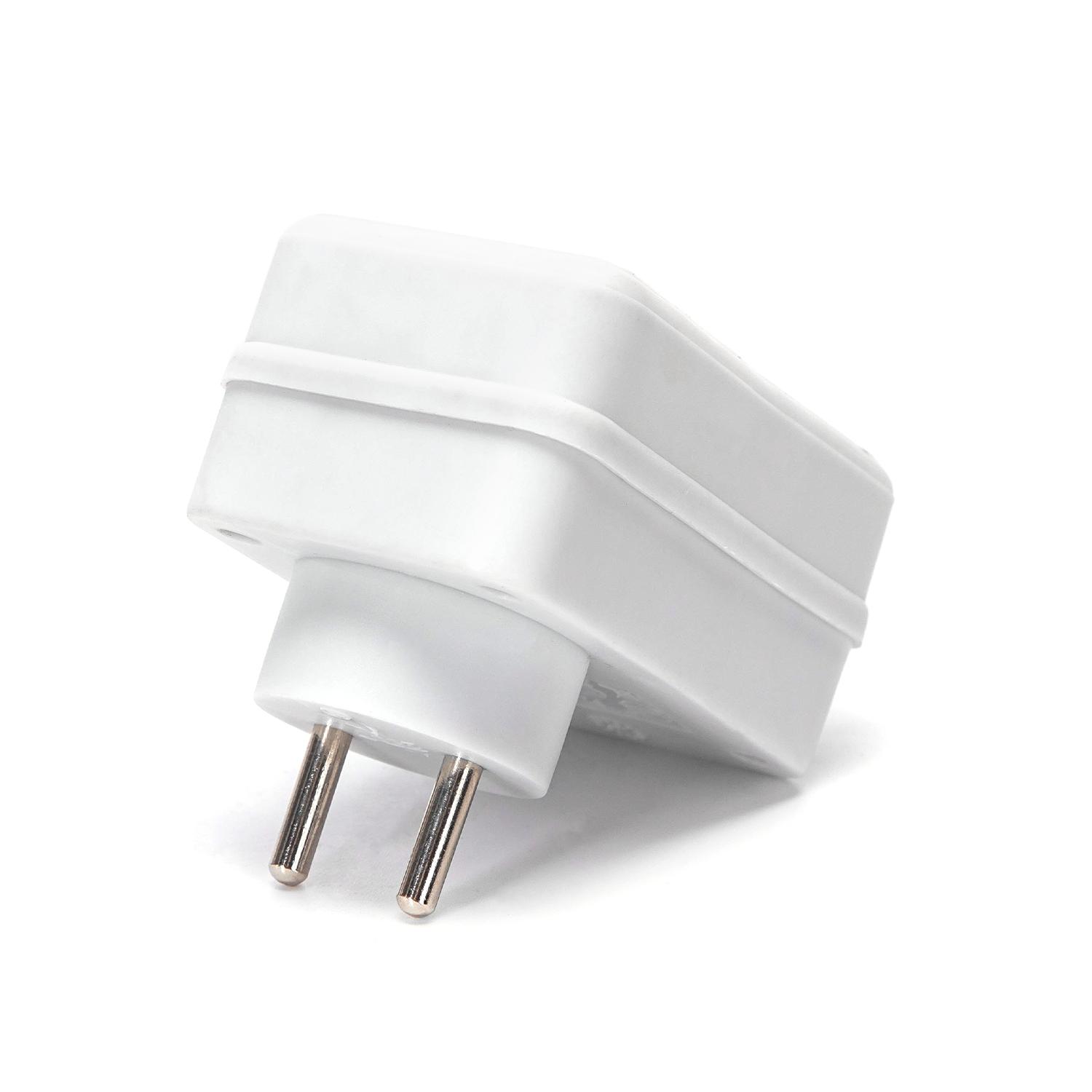 French 1-Way Adaptor (With Switch) 16A White