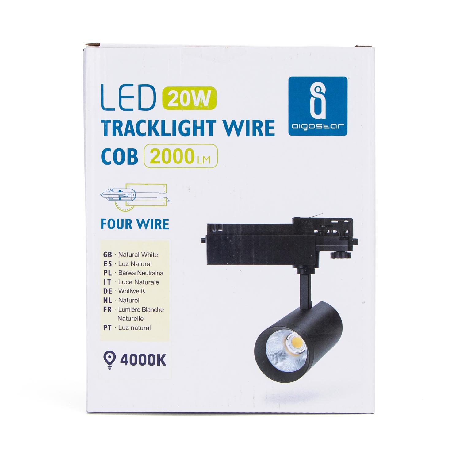 4 wires track light 20W Natural White