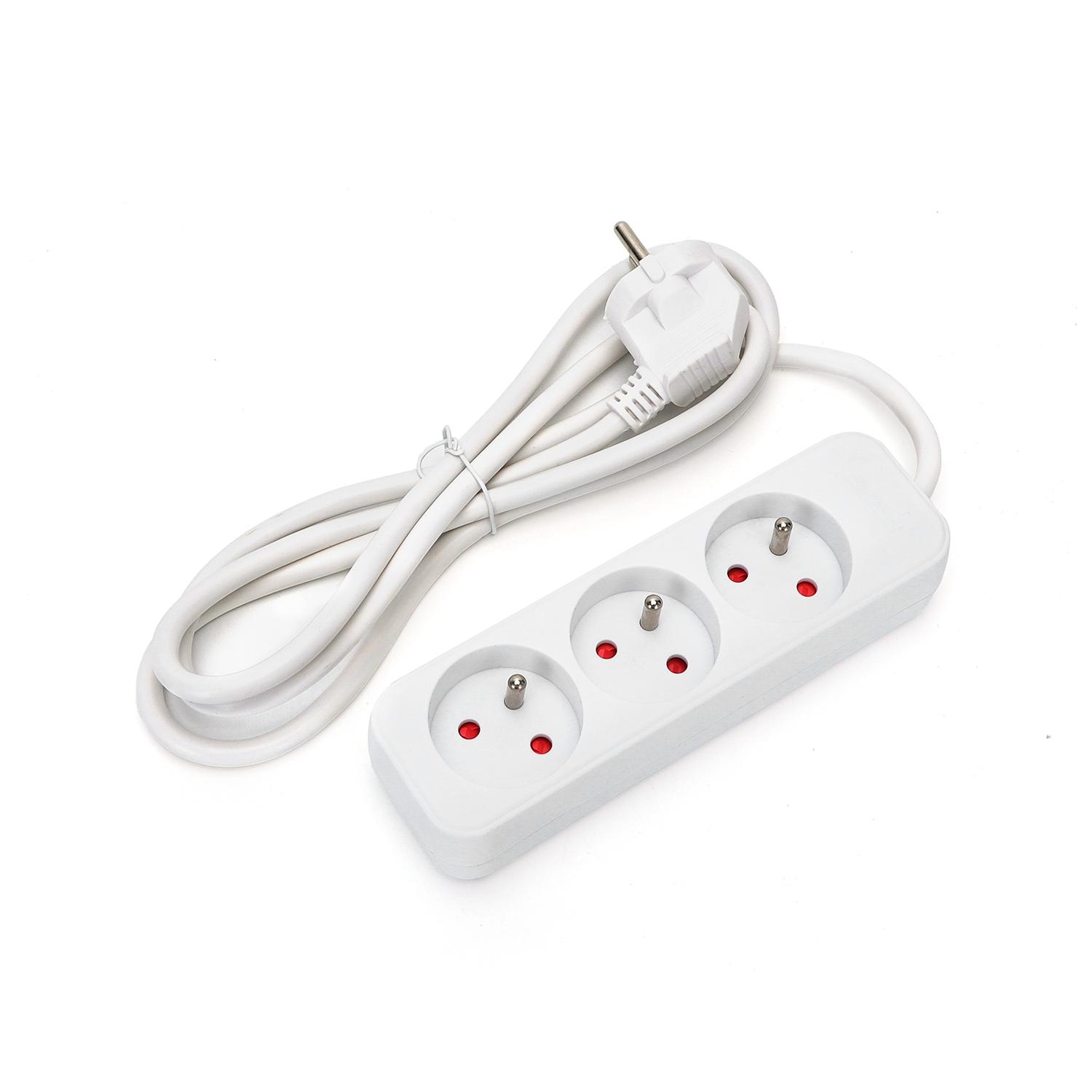 Power strips 3-way 1.5m H05VV-F 3G1.0m㎡ White