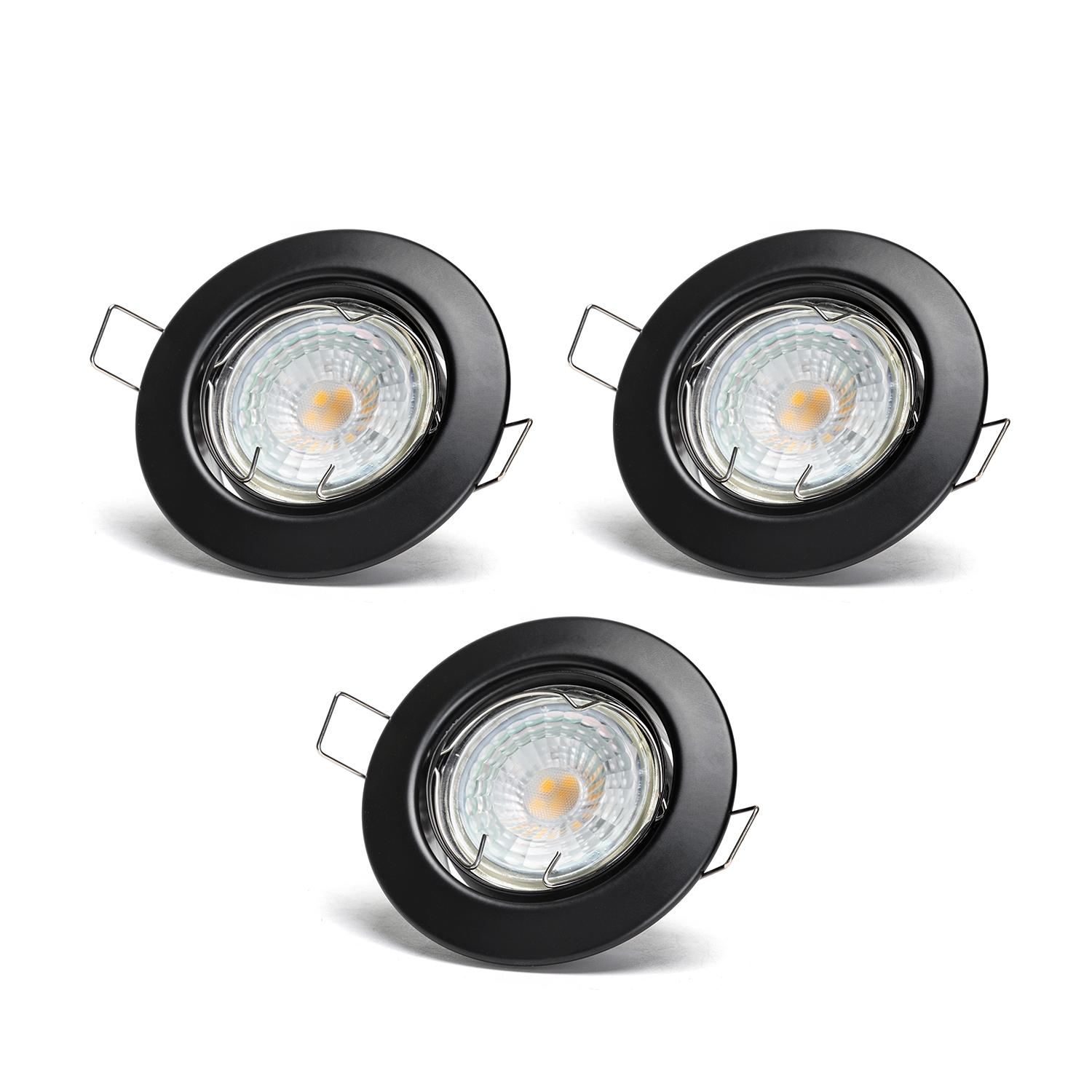 LED Adjustable Angle Spotlight 4.5W 3000K (cutout: 65mm) 3PCS