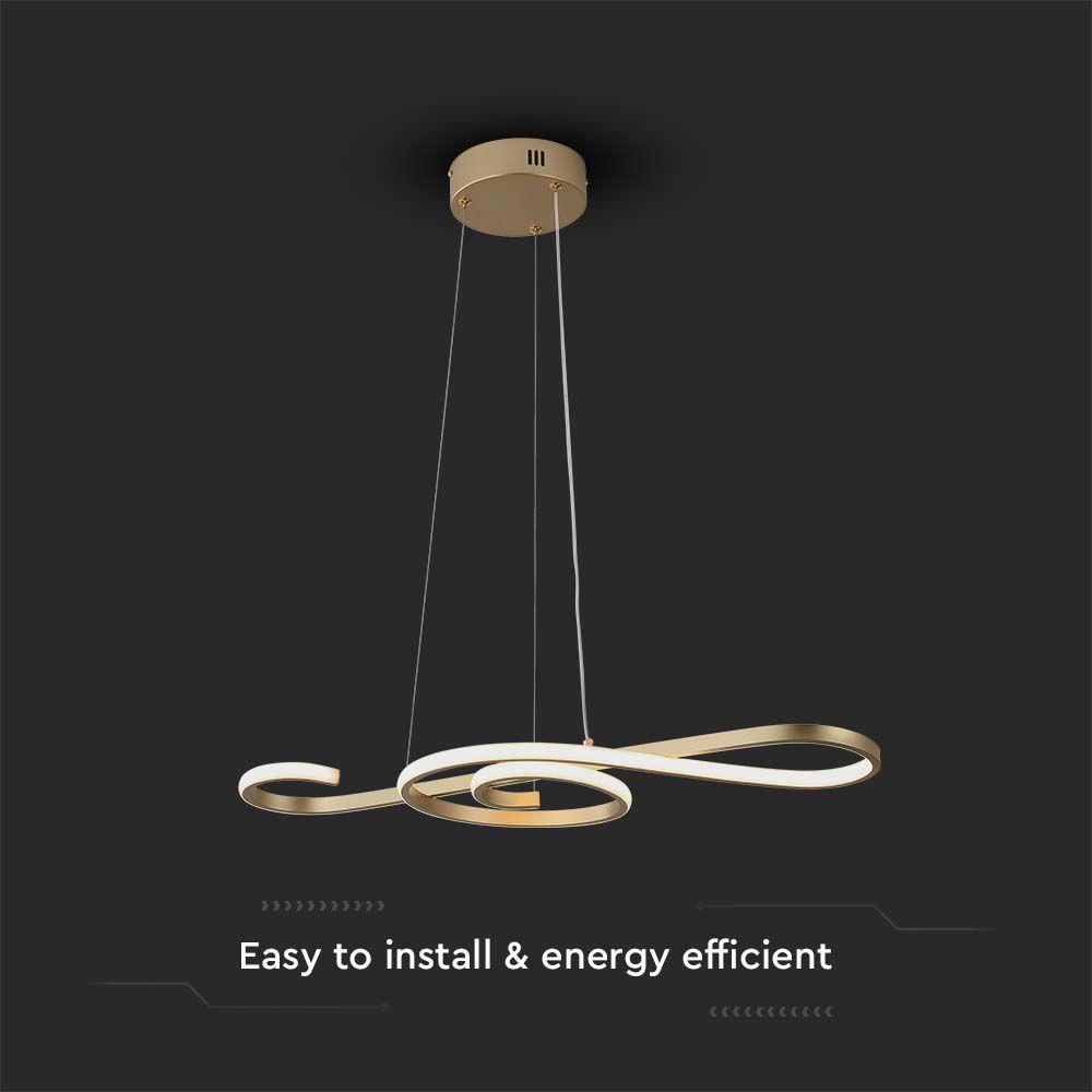 VT-7817 LED HANGING DECORATIVE LAMP L700x250 3000K PAINT GOLD BODY