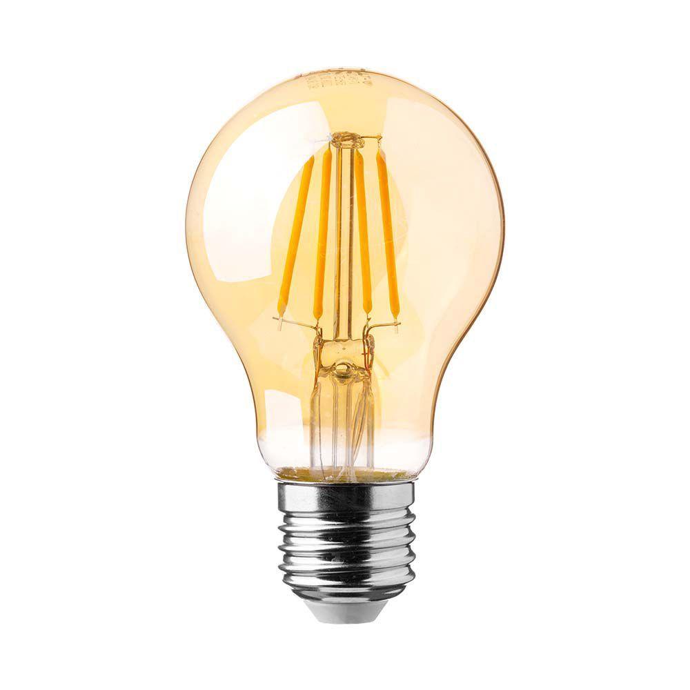 VT-2123 12W A60 LED FILAMENT BULB AMBER COVER 2200K E27