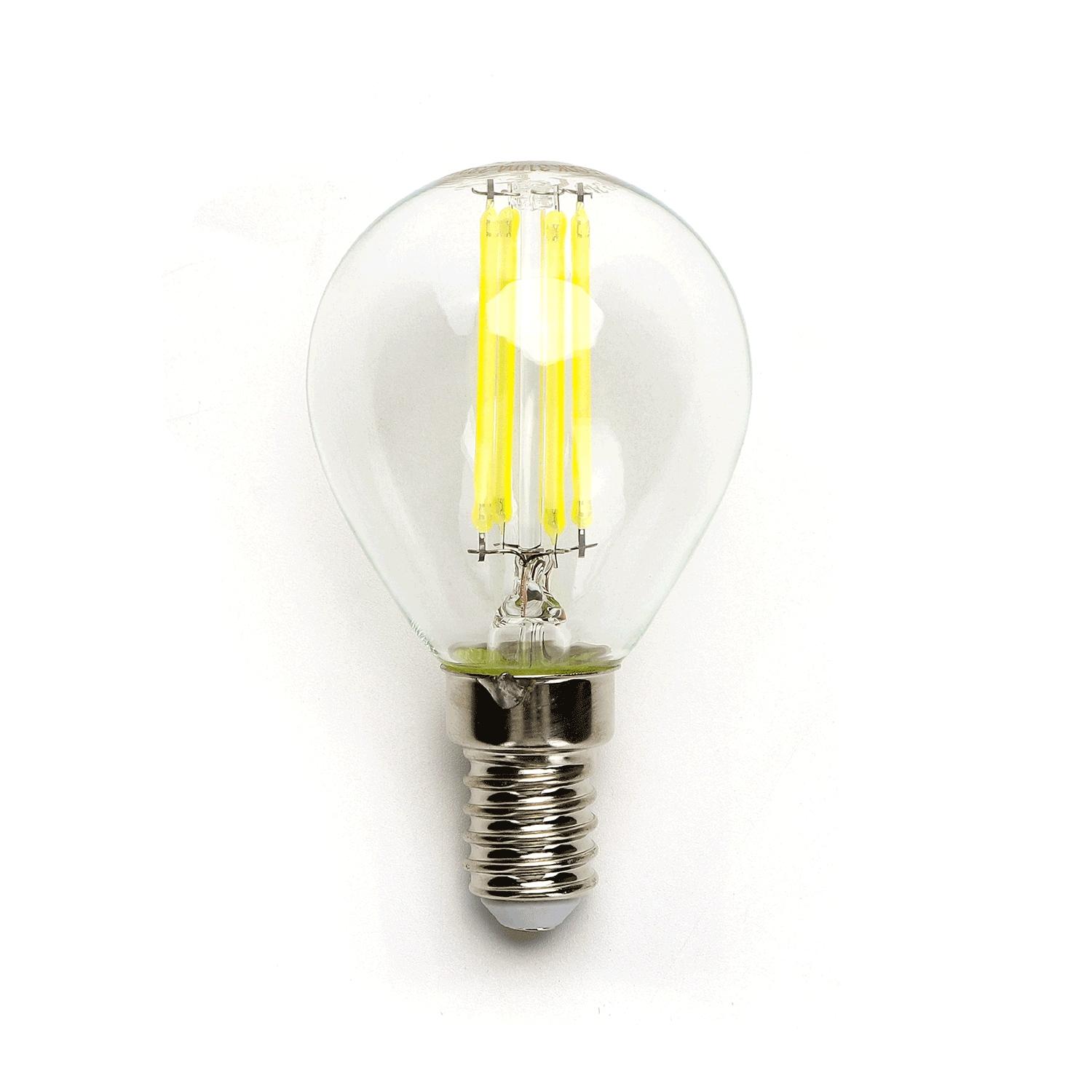 Żarówka LED Filament (Przezroczysta) G45 E14 8W