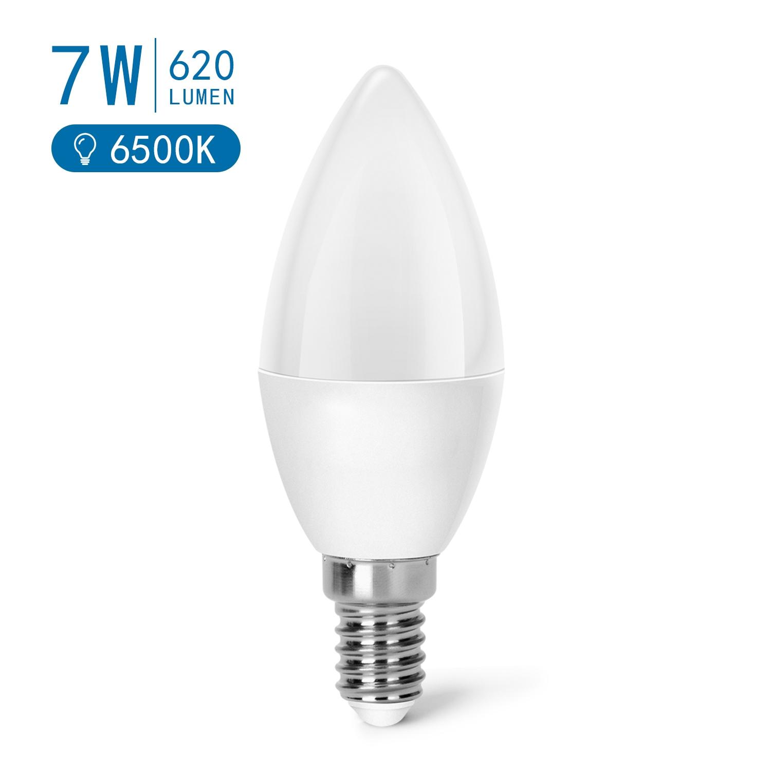 LED E14 C37 7W Barwa Zimna