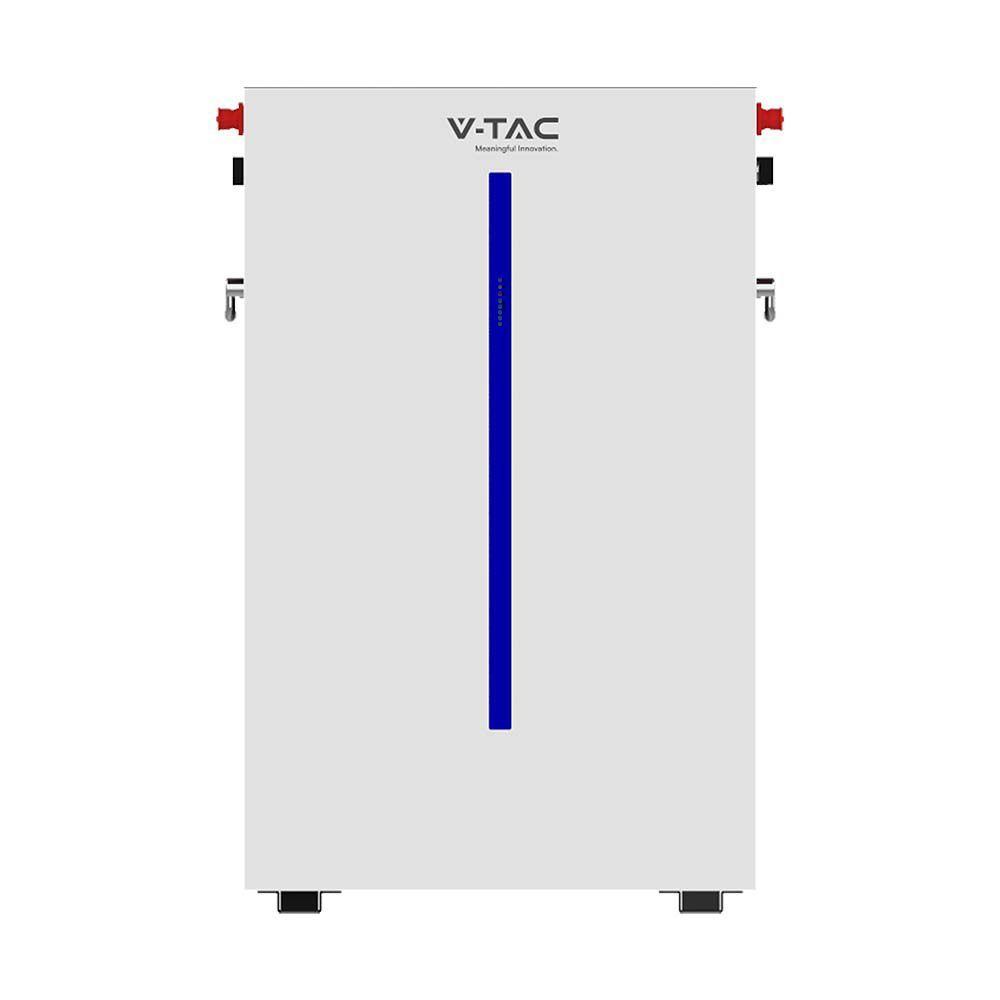 NISKONAPIĘCIOWY MAGAZYN ENERGII; BATERIA LiFePo4 O MOCY 6,14kWh 120Ah/51,2V; BATERIA NAŚCIENNA; WBUDOWANY BMS; 5 LAT GWARANCJI; IP 20; 5000 CYKLI ŁADOWANIA  , VTAC, SKU 11539