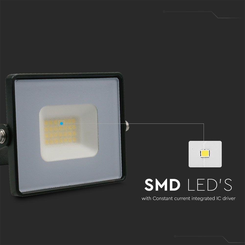 20W Naświetlacz LED SMD, Barwa:6500K, Obudowa: Czarna, VTAC, SKU 215948