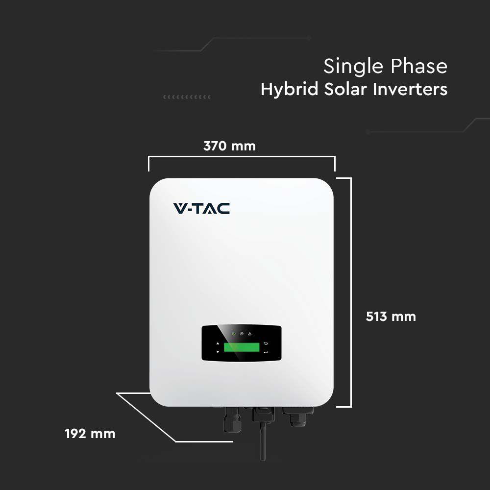 VT-6607106 6KW ON GRID/OFF GRID HYBRID SOLAR INVERTER SINGLE PHASE 5 YRS WTY IP65