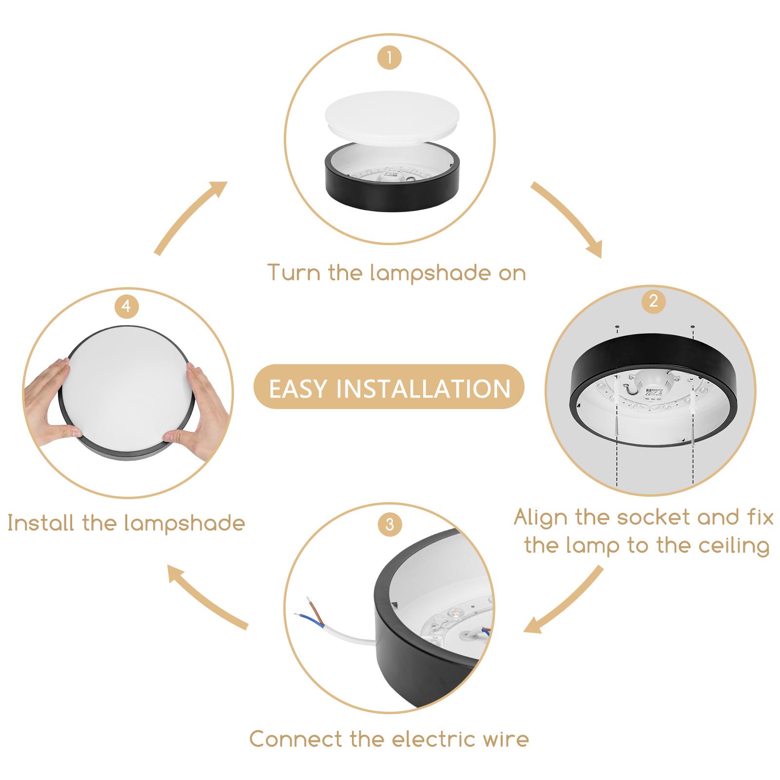 LED Lampa sufitowa 12W 3000K (12W,3000K,1200lm)