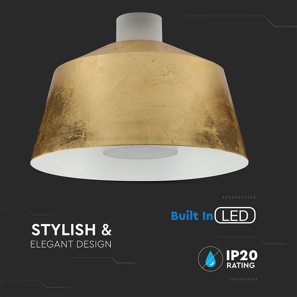 VT-7444 7W LED PENDANT LIGHT(ACRYLIC)-GOLD LAMPSHADE 3000K