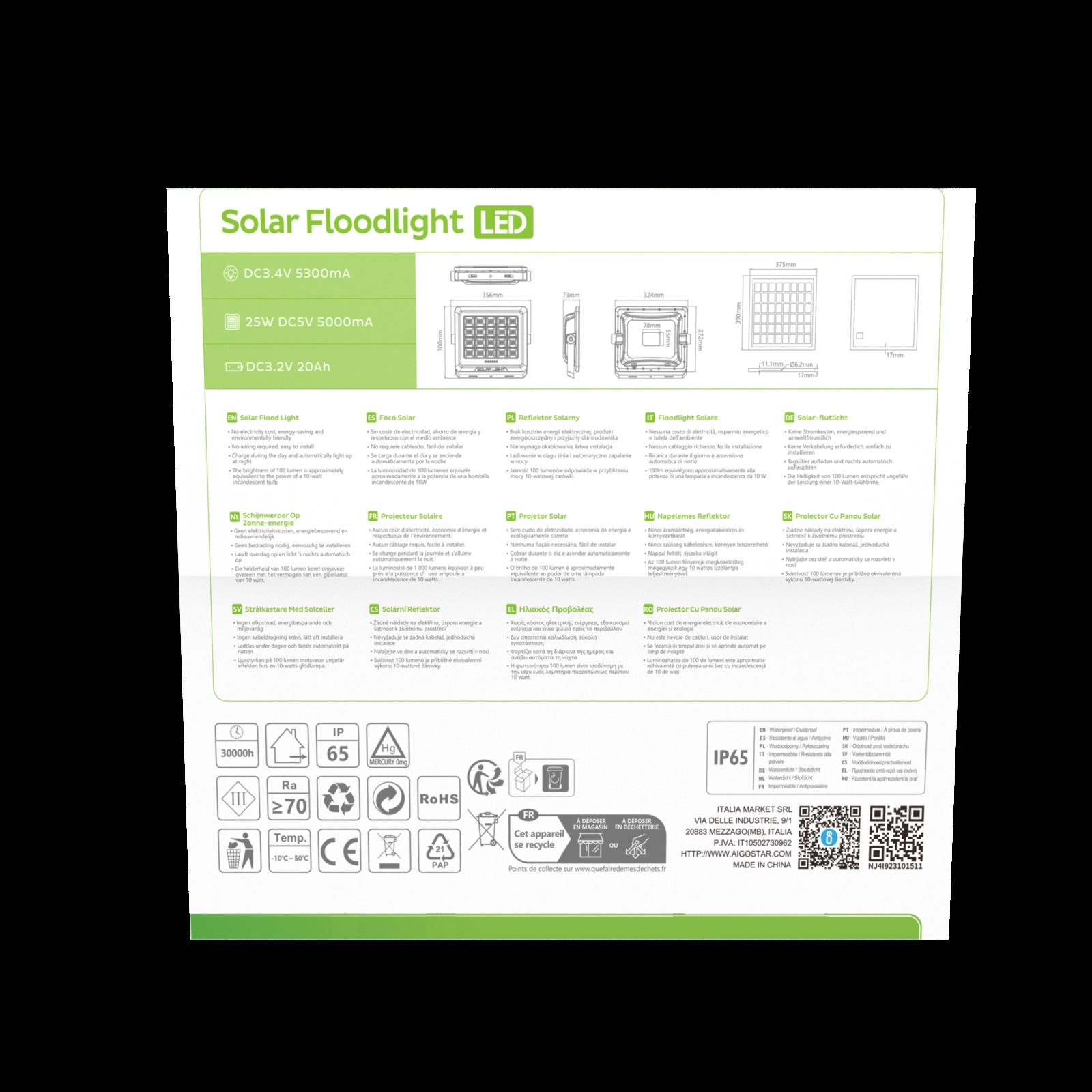 Solar flood light 300W IP65