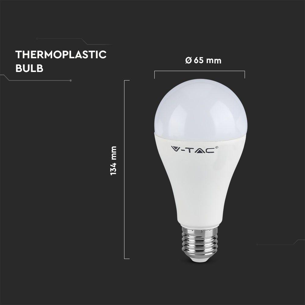 VT-2315 15W A65 LED PLASTIC BULB 4000K E27(160LM/WATT)