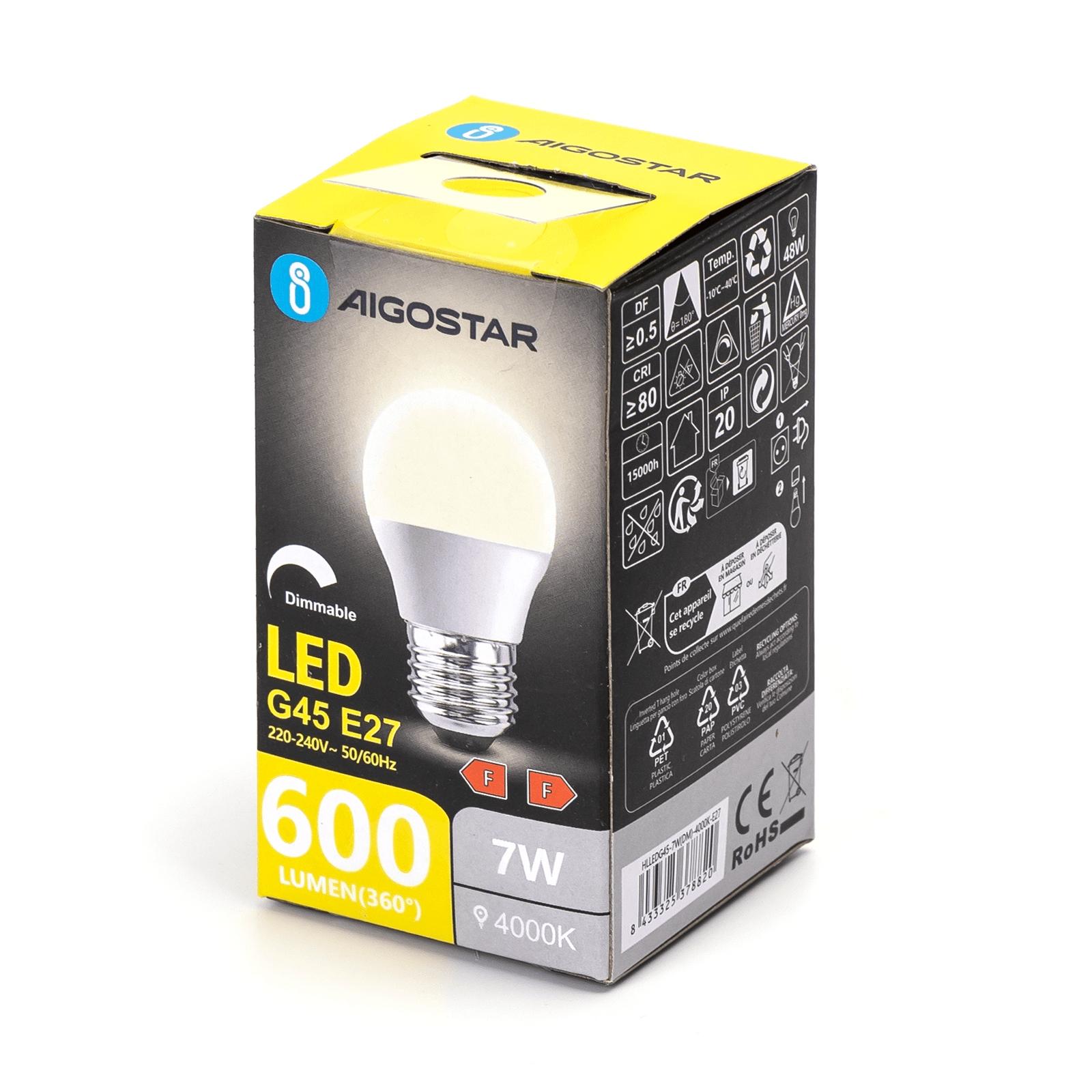 Ściemnialna żarówka LED G45 E27 7W 4000K