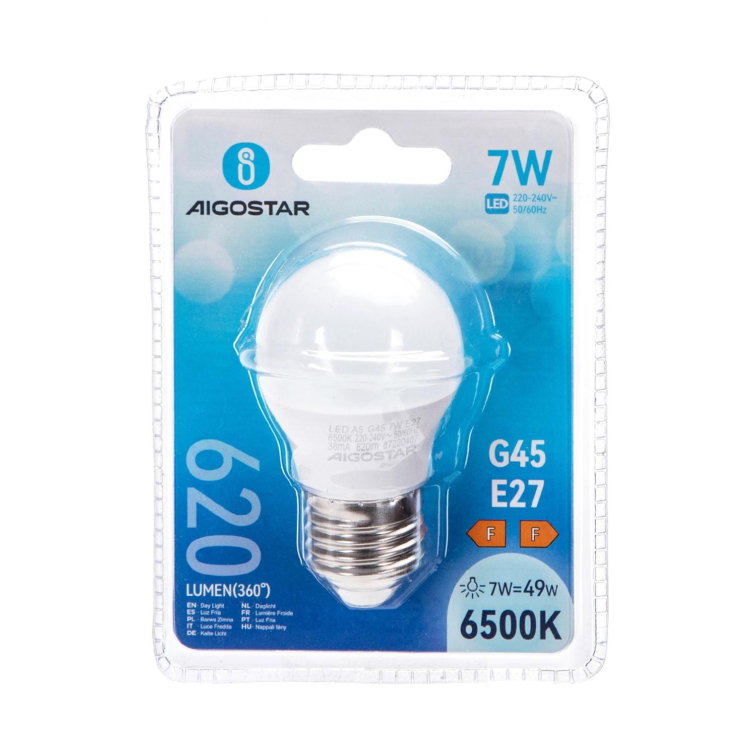 LED E27 7W G45