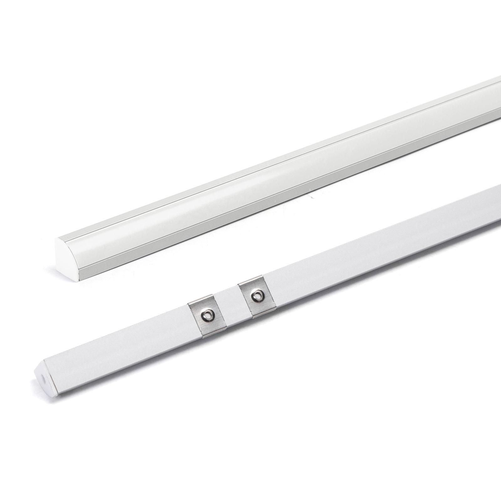 Surface-mounted LED strip channel, 1m, silver