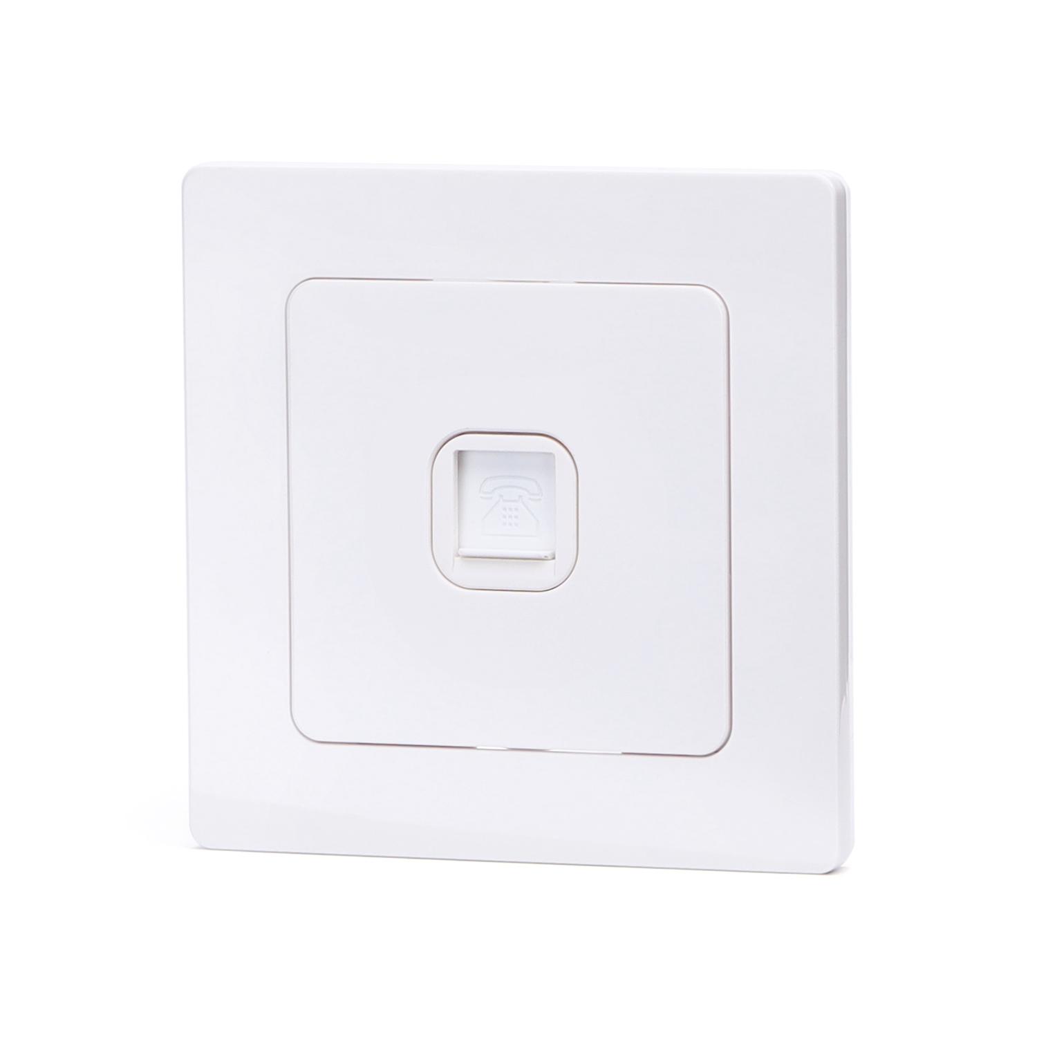 German-French One Way Telephone Socket White