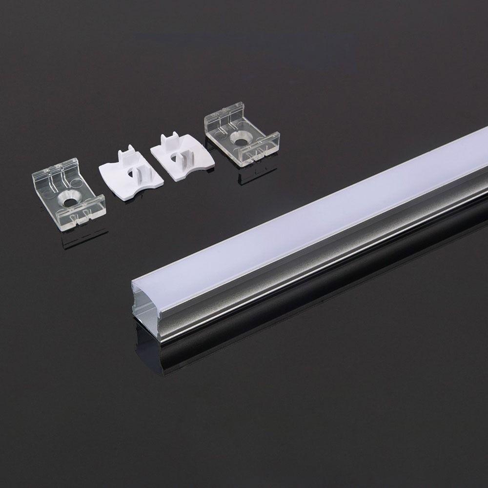 VT-8110 MOUNTING KIT WITH DIFFUSER FOR LED STRIP SURFACE 2000X17.2X14.44MM SILVER