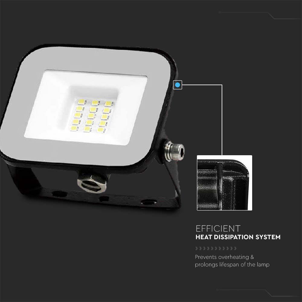 10W Naświetlacz LED SMD, Chip SAMSUNG, Barwa:6500K, Obudowa: Czarna, VTAC, SKU 10010