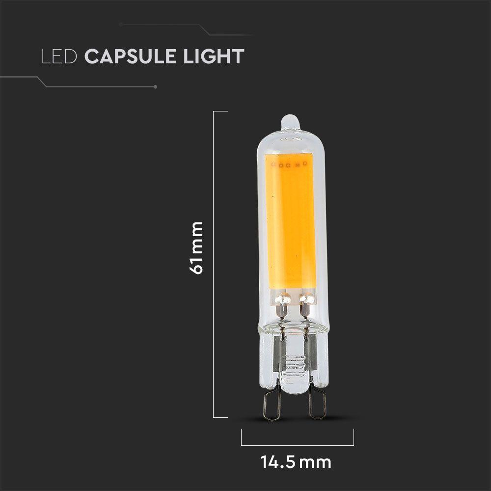 3W Żarówka LED, Barwa:4000K, Trzonek:G9, VTAC, SKU 7477