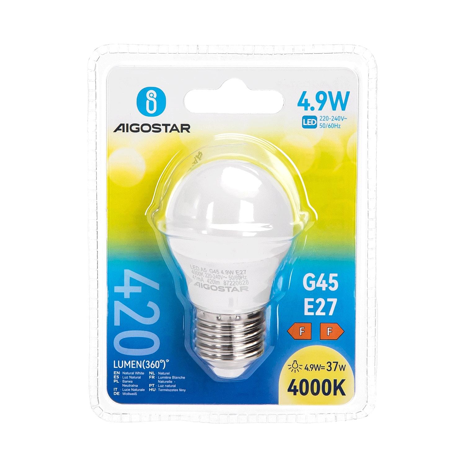 LED G45 E27 4.9W