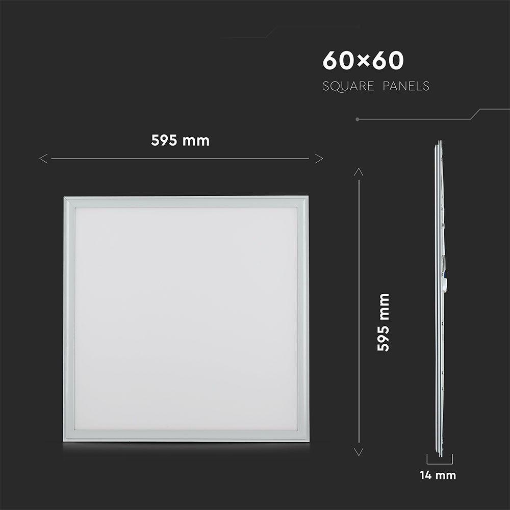 36W Panel LED -600x600mm, Samsung, Barwa:4000K, 5 Lat gwarancji, Opakowanie: 6szt., VTAC, SKU 750