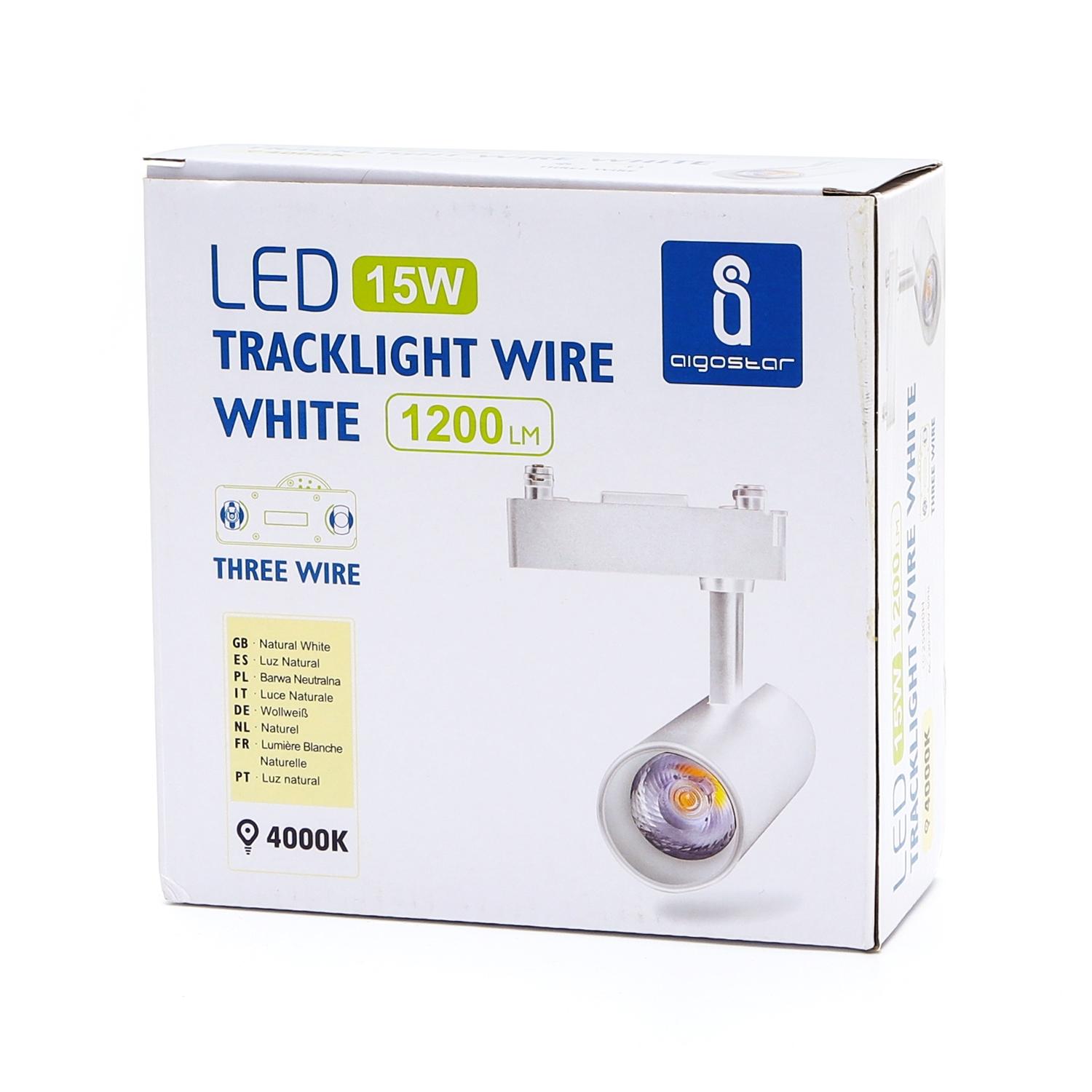 3 wires track light 15W Natural White