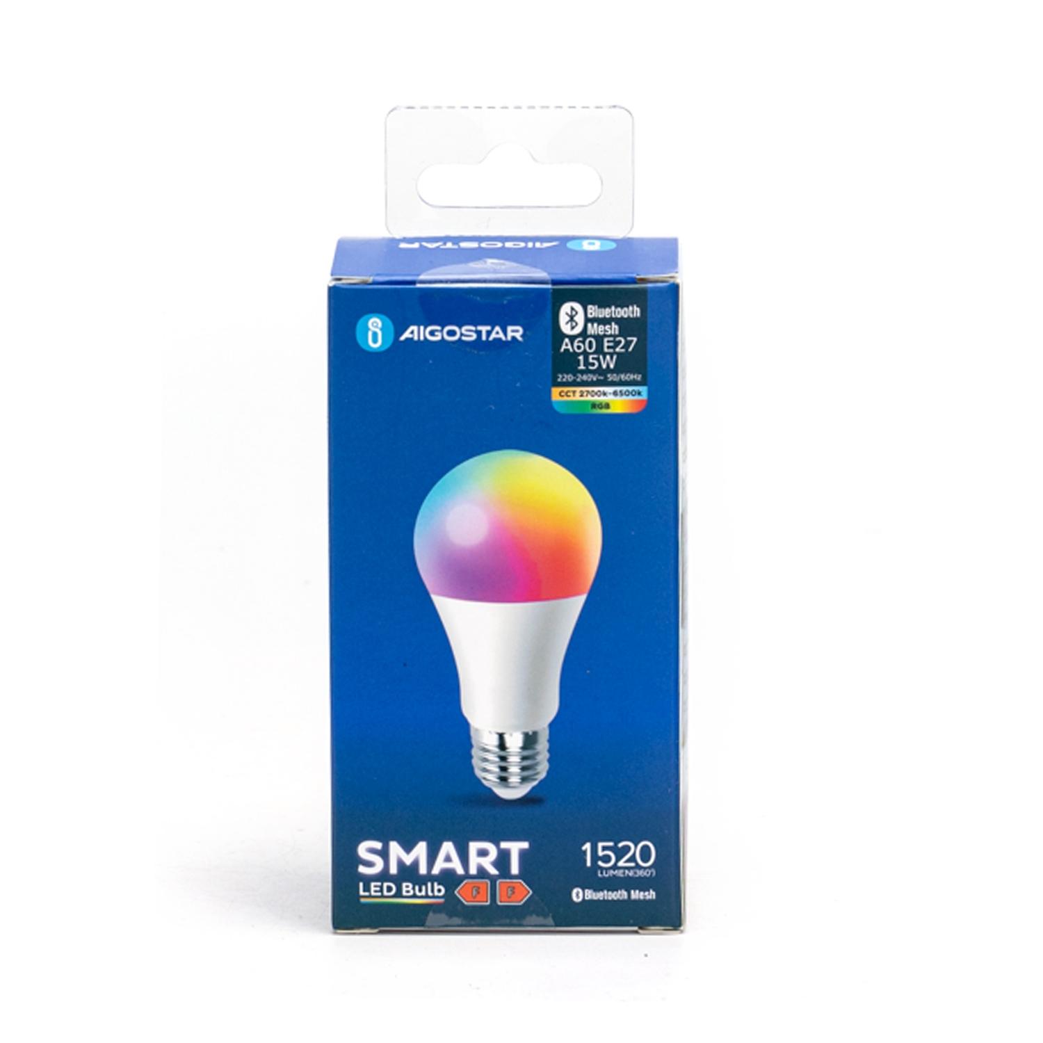 BLUETOOTH MESH SAMRT LED BULB A60 E27 15W RGB+CCT/WINDOW BOX