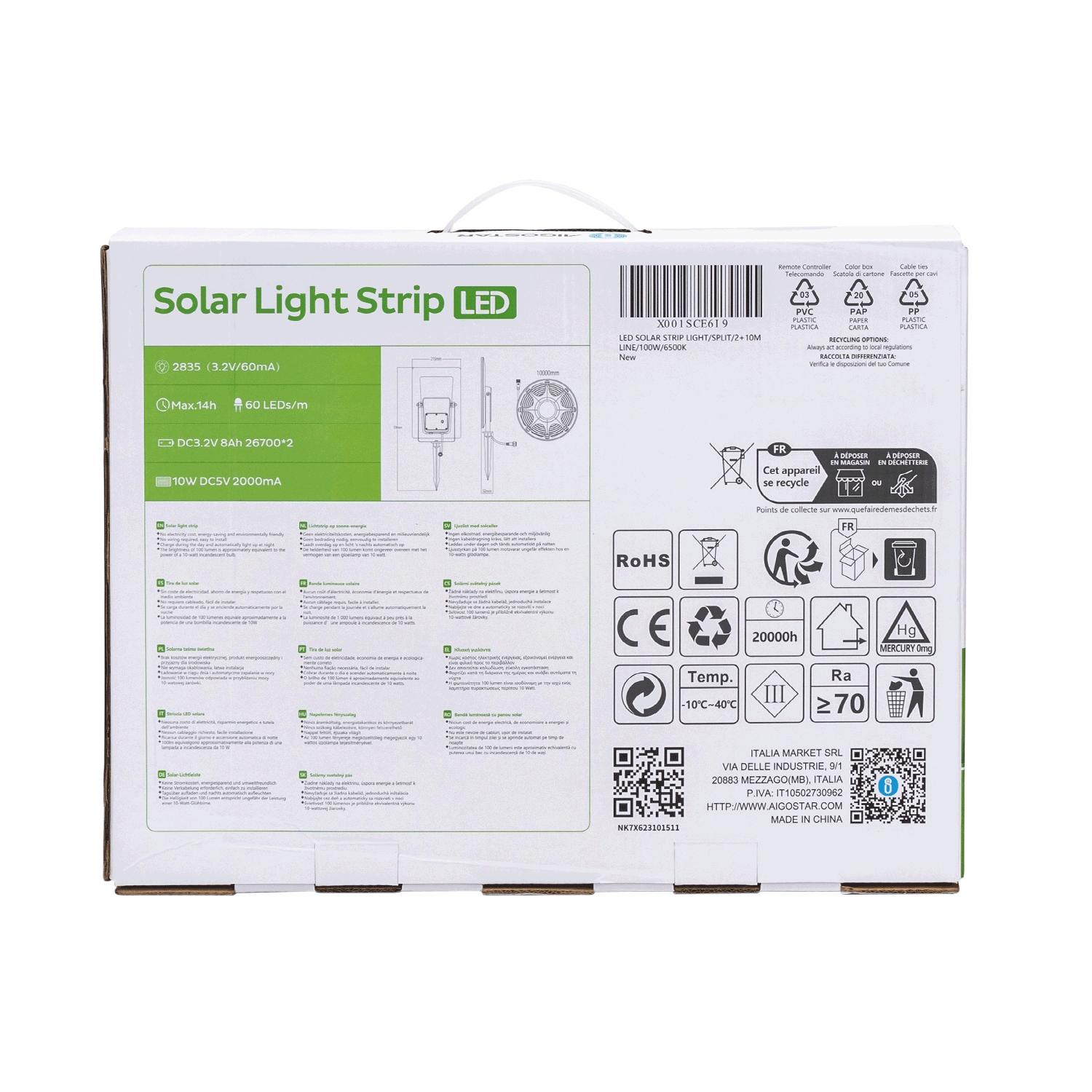 Solar light strips 200W IP65