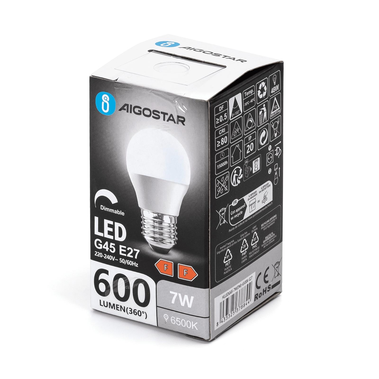 LED dimmable bulb G45 E27 7W 6500K