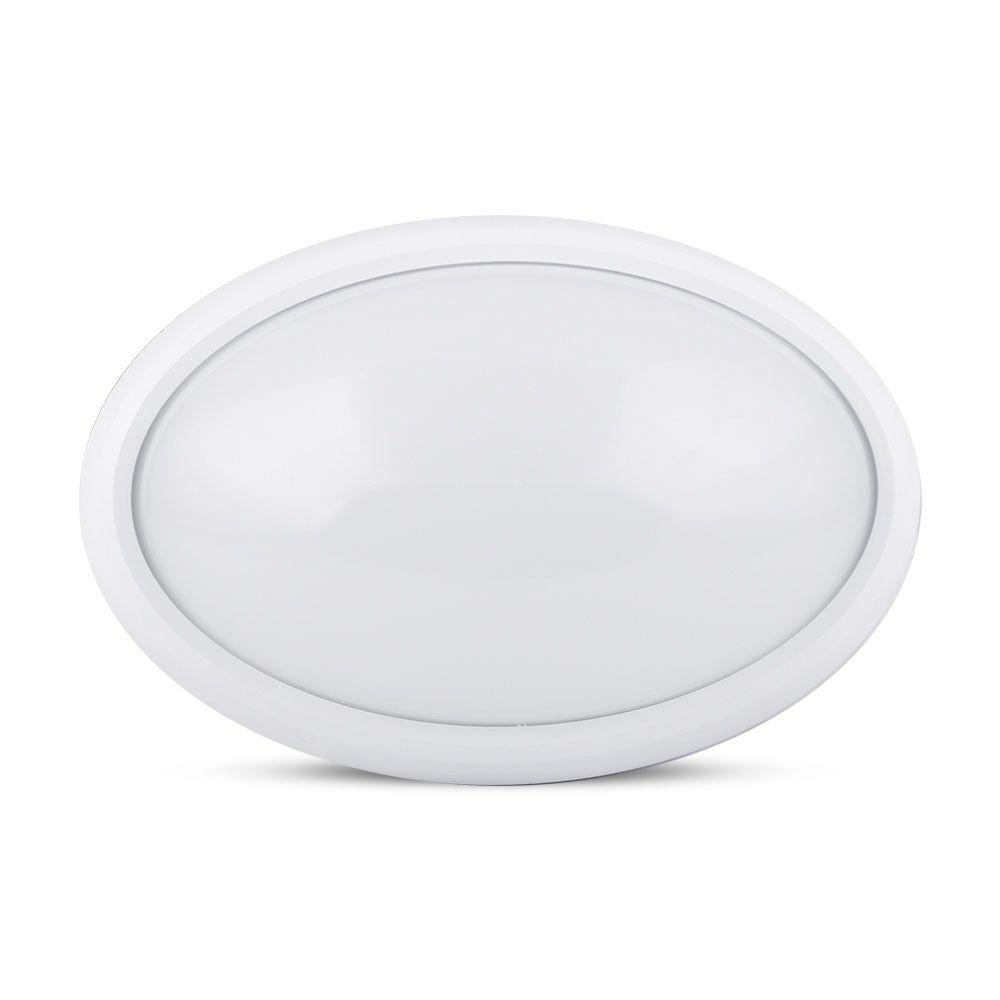 VT-8016 12W FULL OVAL IP54 DOME LIGHT 6400K WHITE BODY