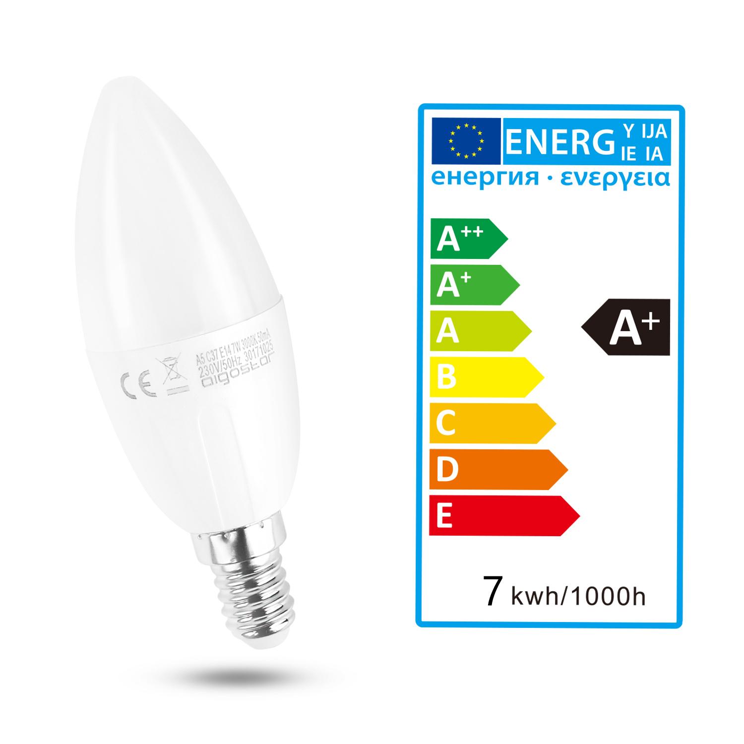 LED E14 C37 7W Barwa Ciepła