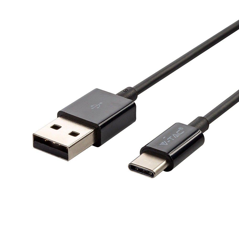 Przewód USB typ: C, 1m, Czarny, VTAC, SKU 8487