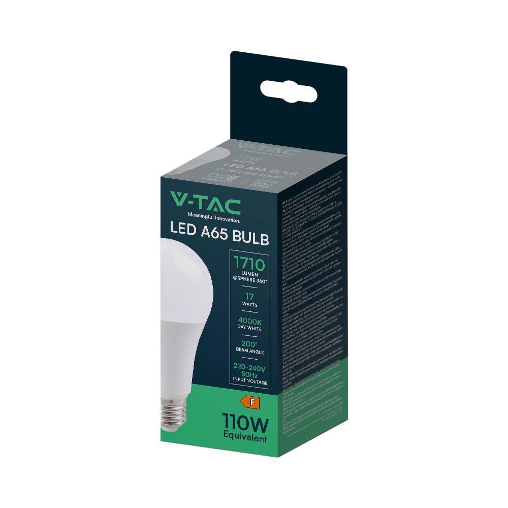 VT-2017 17W A65 LED PLASTIC BULB 4000K E27 200'D