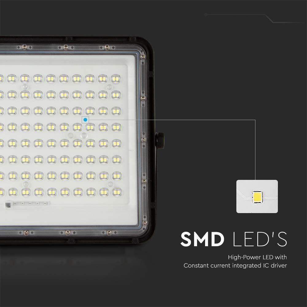 VT 180W LED SOLAR FLOODLIGHT 6400K 16000 mAh BATTERY 3M CABLE SMART IR REMOTE FAST CHARGE