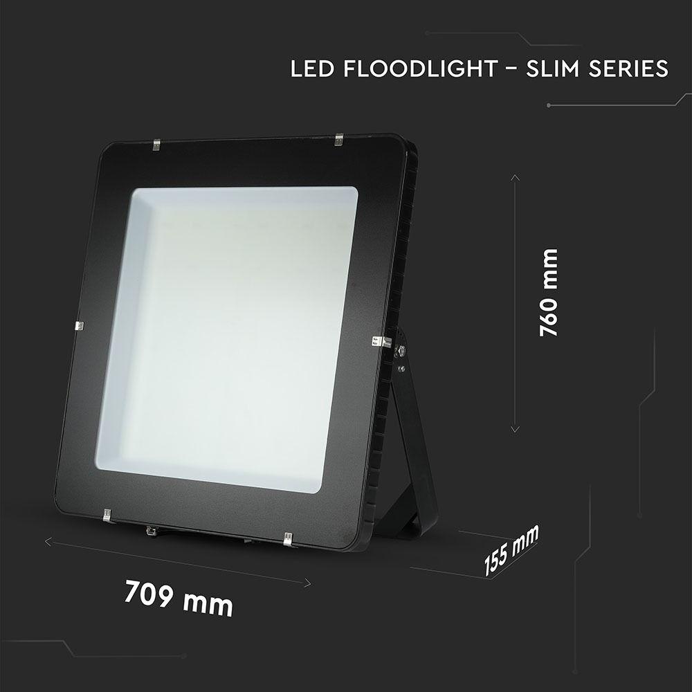 VT-1055 1000W LED FLOODLIGHT SAMSUNG CHIP&CABLE 1M 6500K BLACK BODY GREY GLASS 120LM/W