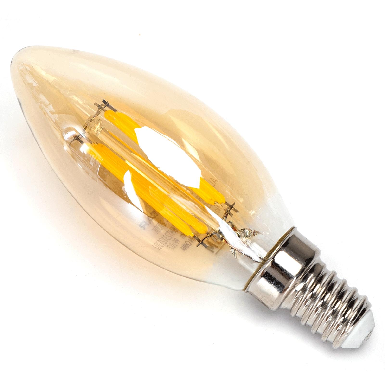 Żarówka LED Filament (Bursztynowa) C35 E14 6W