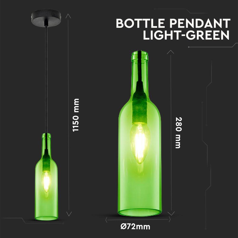 VT-7558 BOTTLE PENDANT LIGHT-E14 HOLDER-GREEN