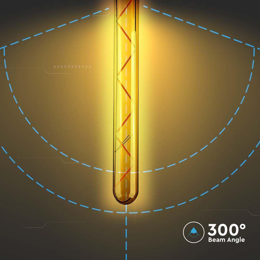 7W T30 Żarówka LED Filament, Klosz Bursztynowy, Barwa:2200K, Trzonek:E27, VTAC, SKU 217144