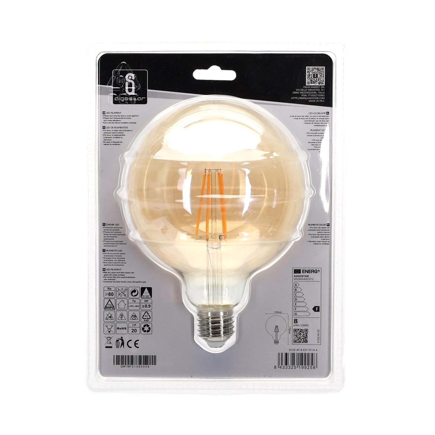 LED filament lamp G125