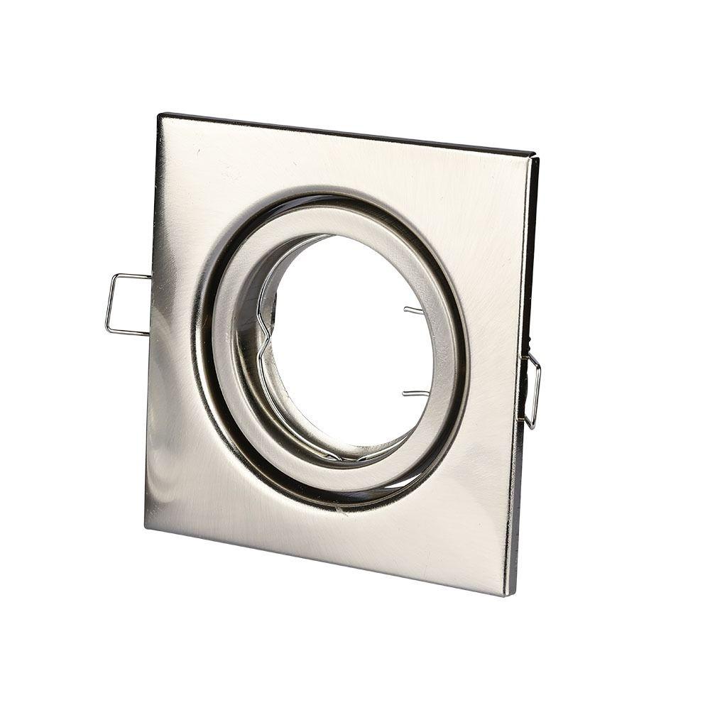 VT-7227 GU10 FITTING SQUARE-SATIN NICKLE