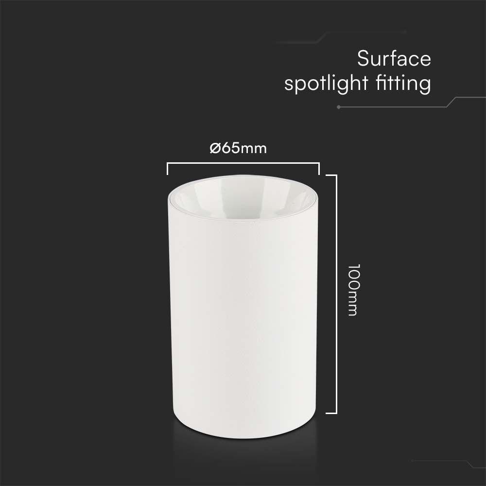 VT-1131 SURFACE SPOTLIGHT FITTING RD WHITE BODY