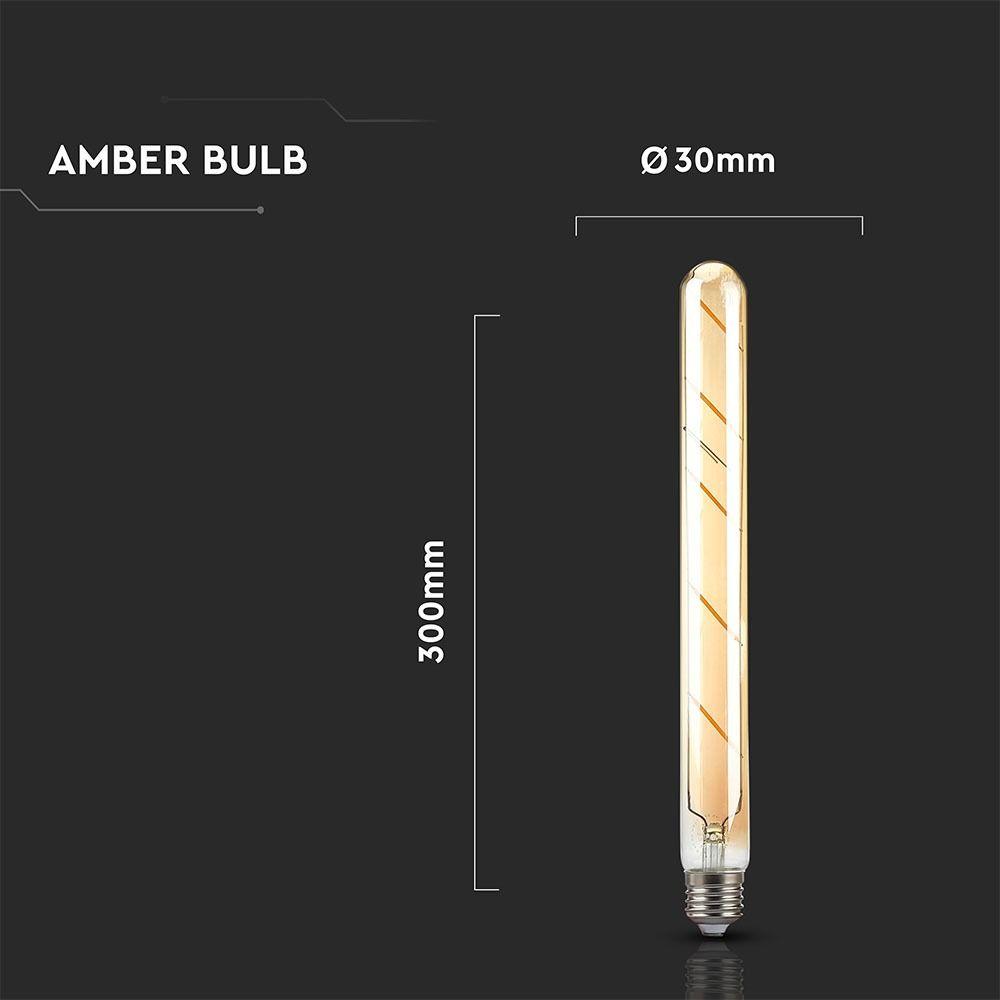 5W T30 Żarówka LED Filament, Klosz Bursztynowy, Barwa:2200K, Trzonek:E27, VTAC, SKU 7142